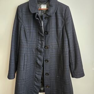 Old Navy Women's Blue Plaid Coat